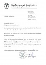 Amtliche Information - Sperre Brücke über den Kremsfluss (Walter-Brücke)